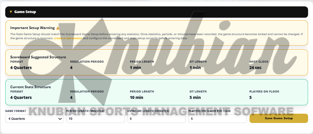 KSMS game setup and branding upload